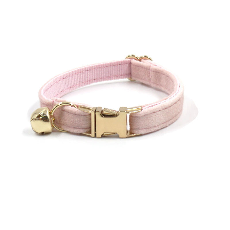 Velvet Cat Collar with Bell & Custom Engraving