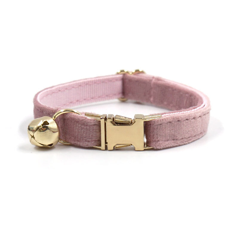 Velvet Cat Collar with Bell & Custom Engraving