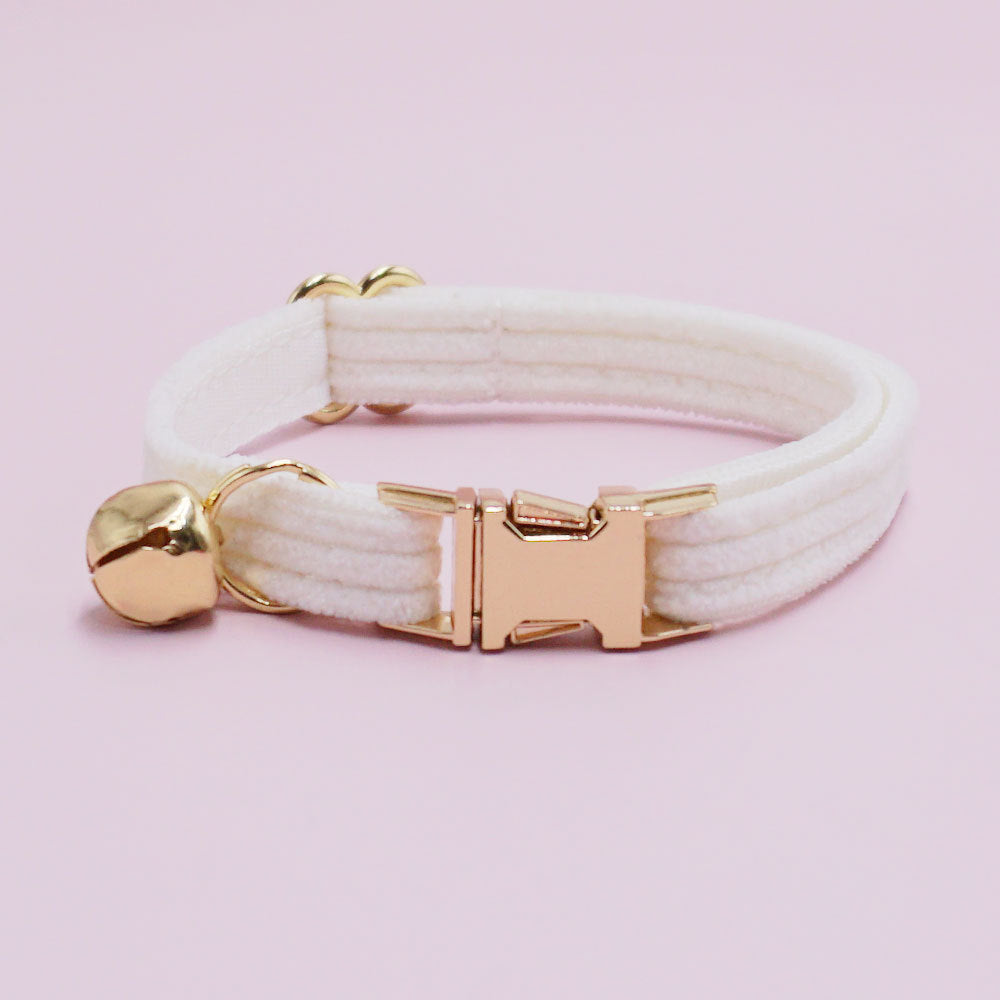 Velvet Cat Collar with Bell & Custom Engraving