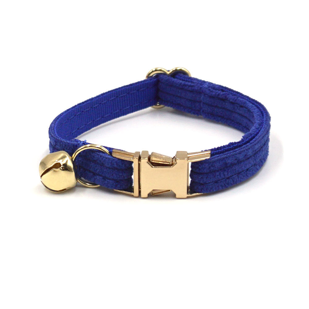 Velvet Cat Collar with Bell & Custom Engraving