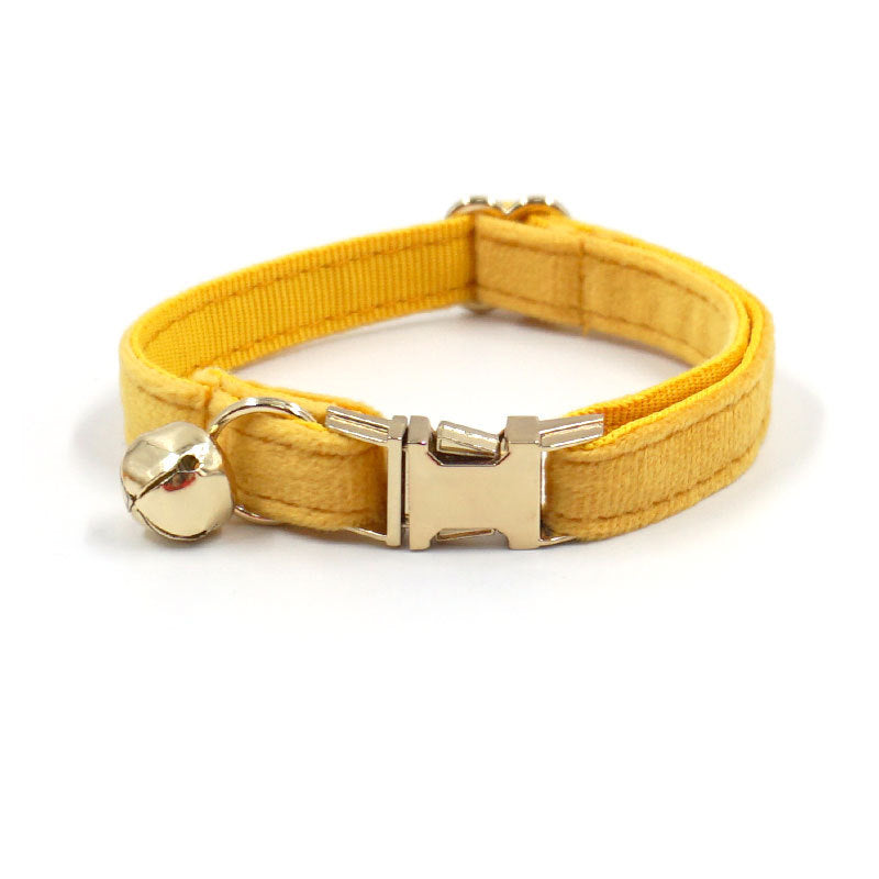 Velvet Cat Collar with Bell & Custom Engraving