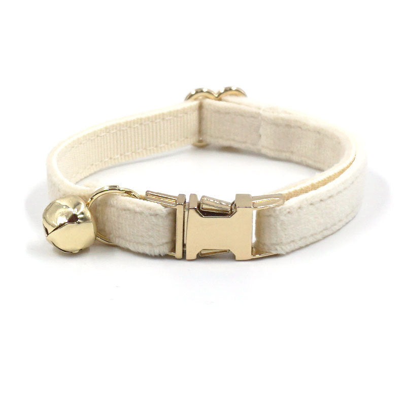 Velvet Cat Collar with Bell & Custom Engraving