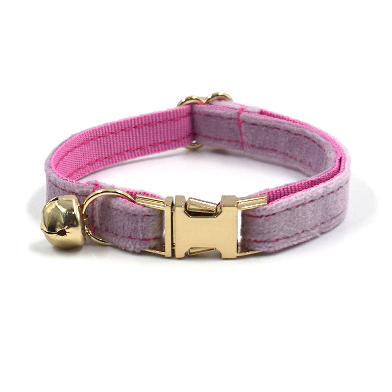 Velvet Cat Collar with Bell & Custom Engraving