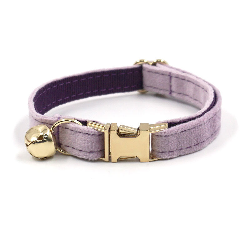 Velvet Cat Collar with Bell & Custom Engraving