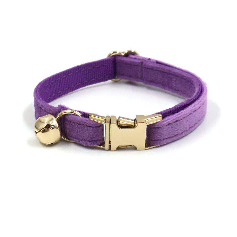 Velvet Cat Collar with Bell & Custom Engraving