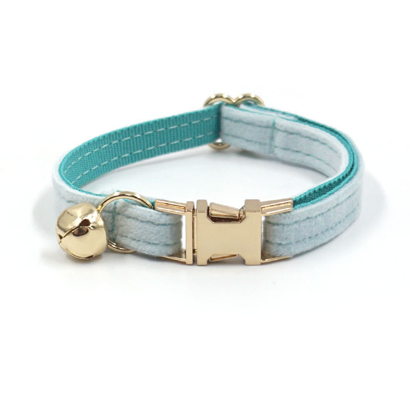 Velvet Cat Collar with Bell & Custom Engraving