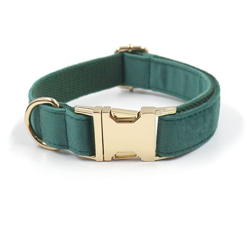 Velvet Dog Collar with Custom Laser Engraving