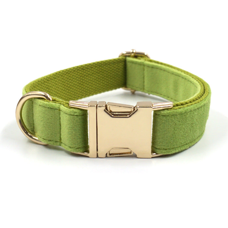Velvet Dog Collar with Custom Laser Engraving
