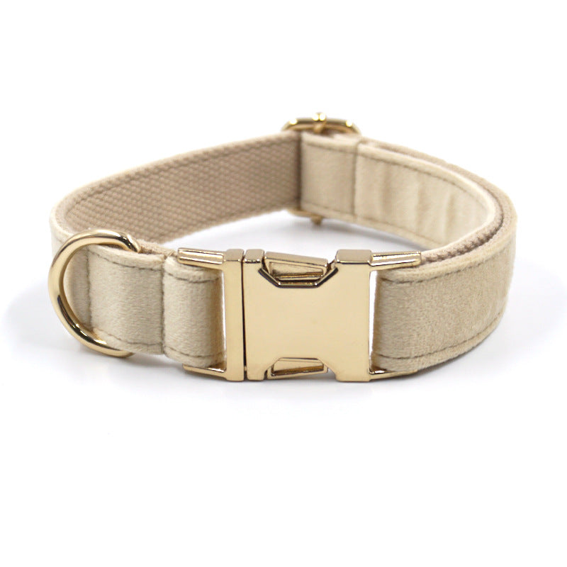 Velvet Dog Collar with Custom Laser Engraving