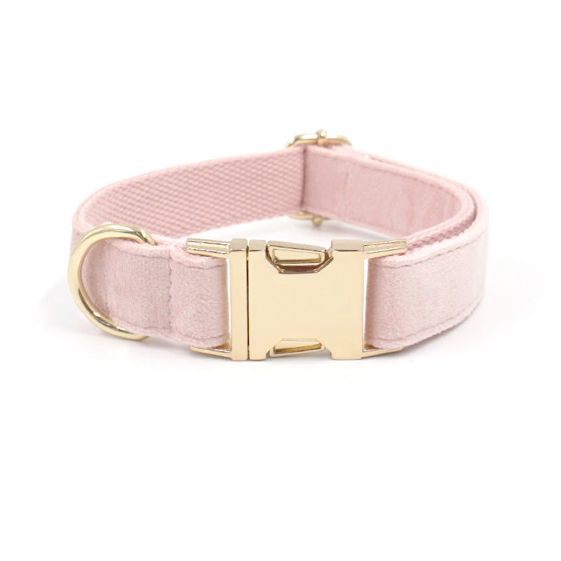 Velvet Dog Collar with Custom Laser Engraving