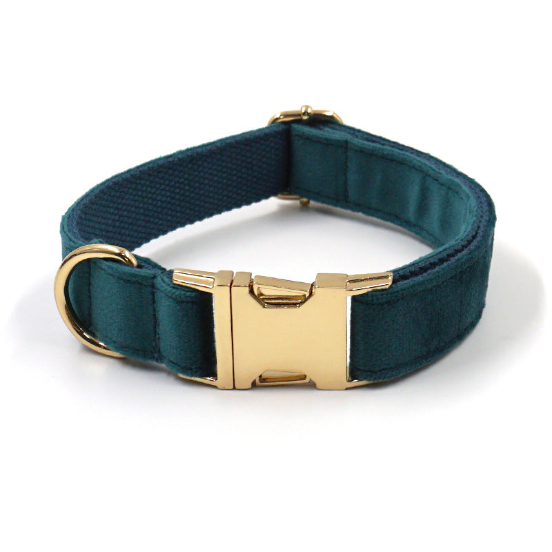 Velvet Dog Collar with Custom Laser Engraving