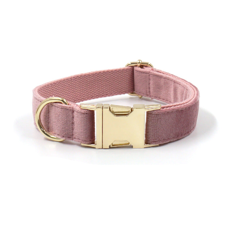 Velvet Dog Collar with Custom Laser Engraving