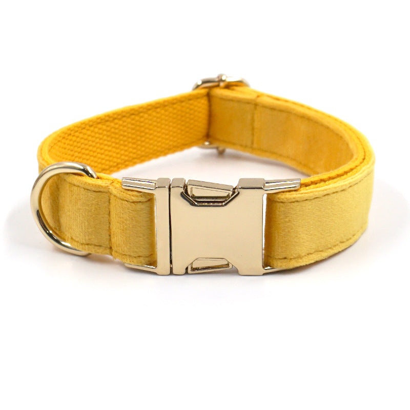 Velvet Dog Collar with Custom Laser Engraving
