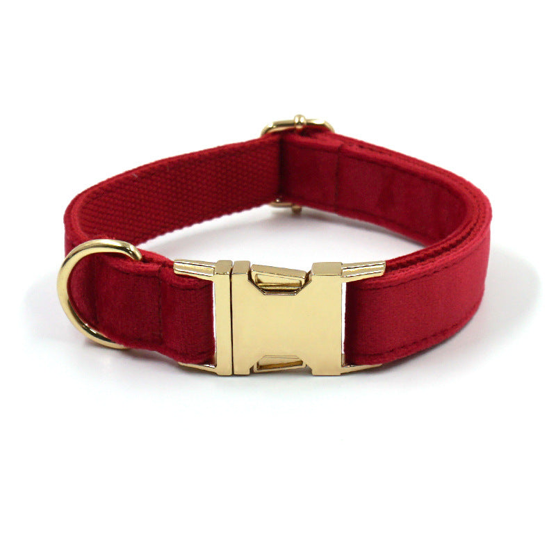Velvet Dog Collar with Custom Laser Engraving