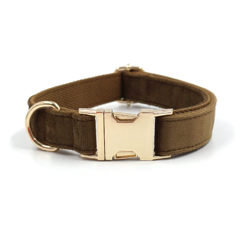 Velvet Dog Collar with Custom Laser Engraving