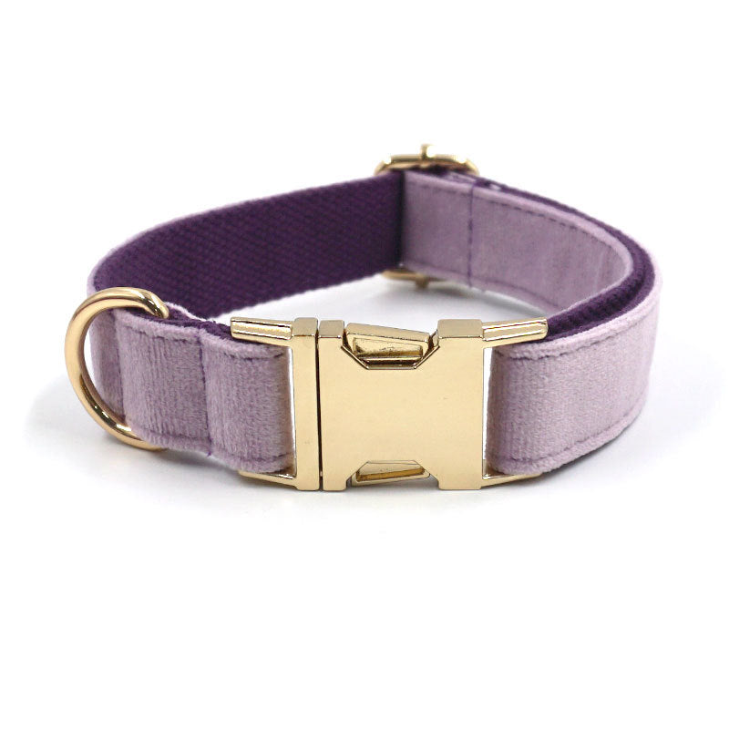 Velvet Dog Collar with Custom Laser Engraving