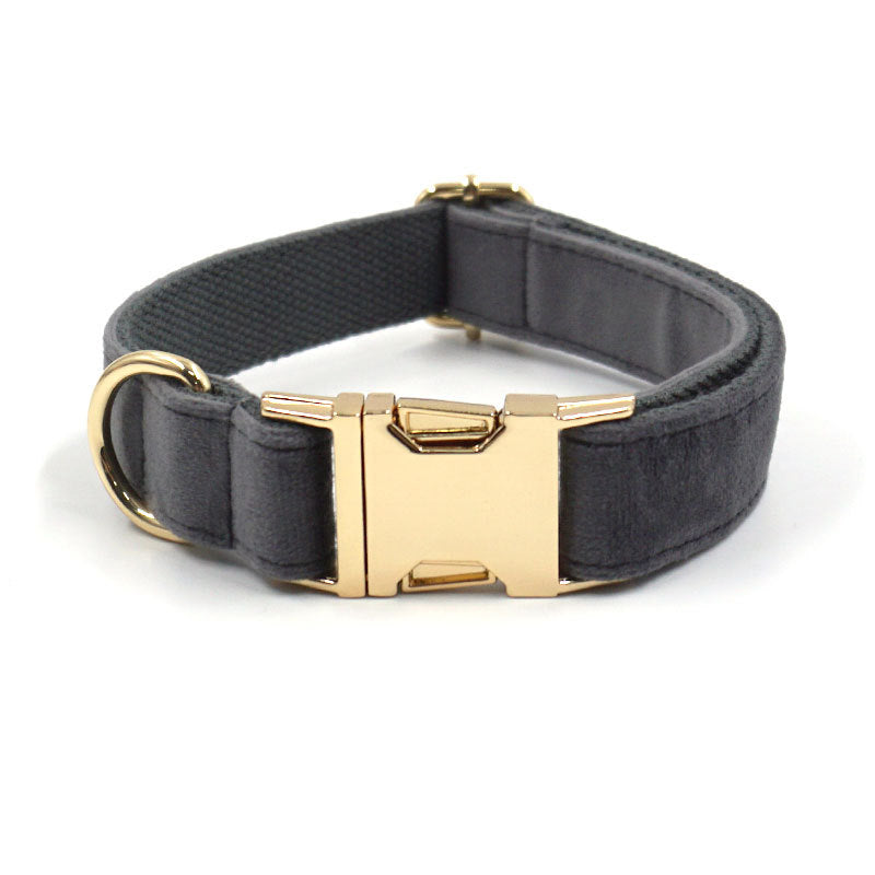 Velvet Dog Collar with Custom Laser Engraving