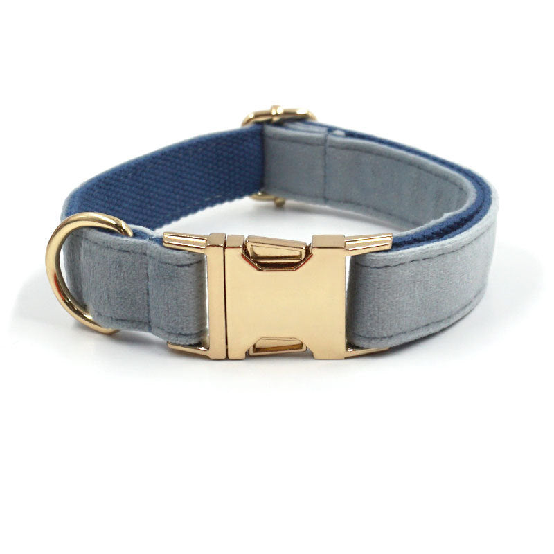 Velvet Dog Collar with Custom Laser Engraving