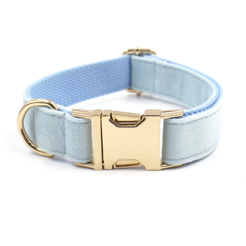 Velvet Dog Collar with Custom Laser Engraving