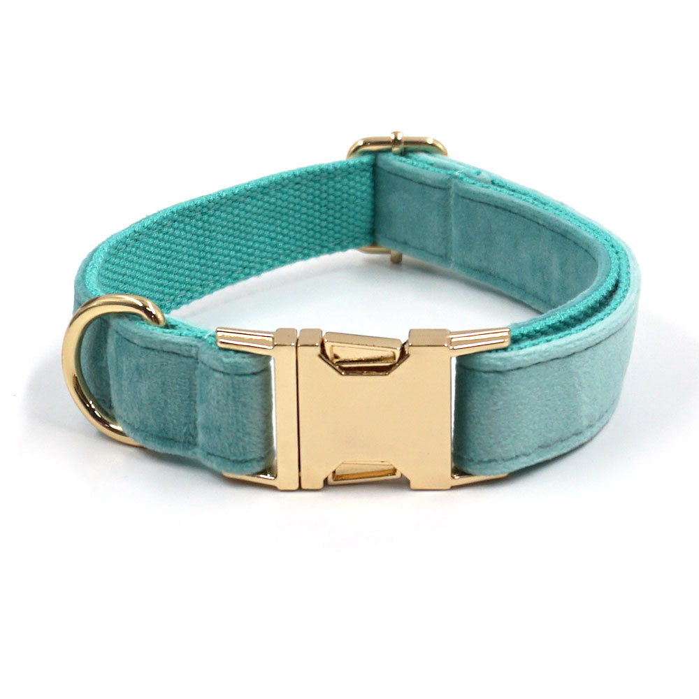 Velvet Dog Collar with Custom Laser Engraving